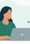 A person working at a laptop
