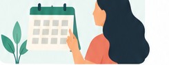 A person marking dates on a calendar